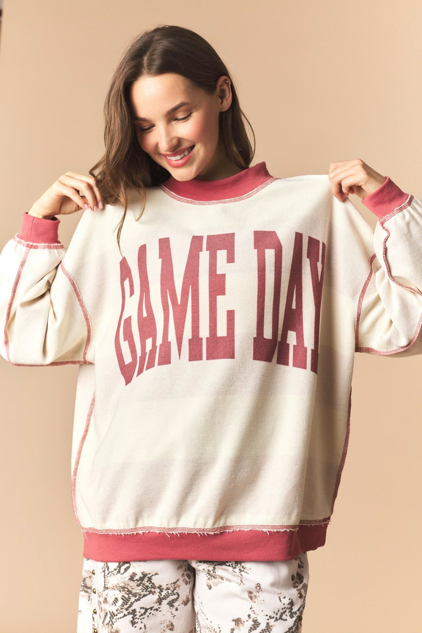 Reversible Gameday Sweatshirt - CRIMSON