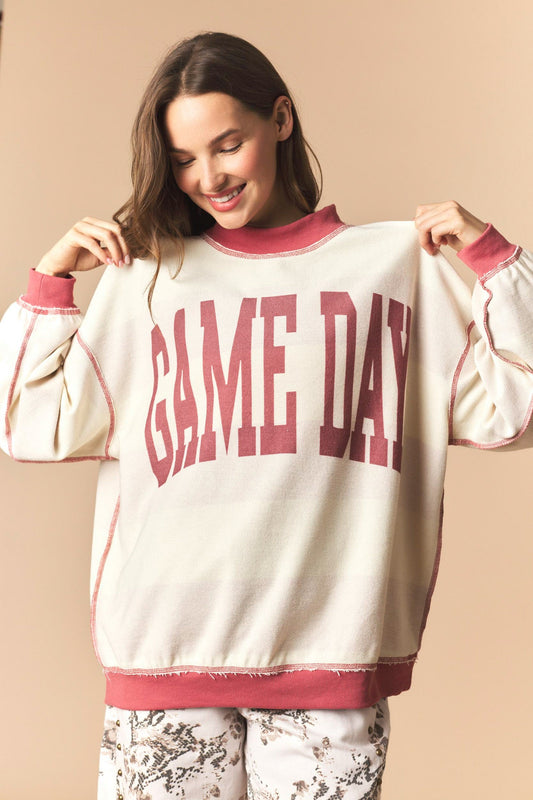 Reversible Gameday Sweatshirt - CRIMSON