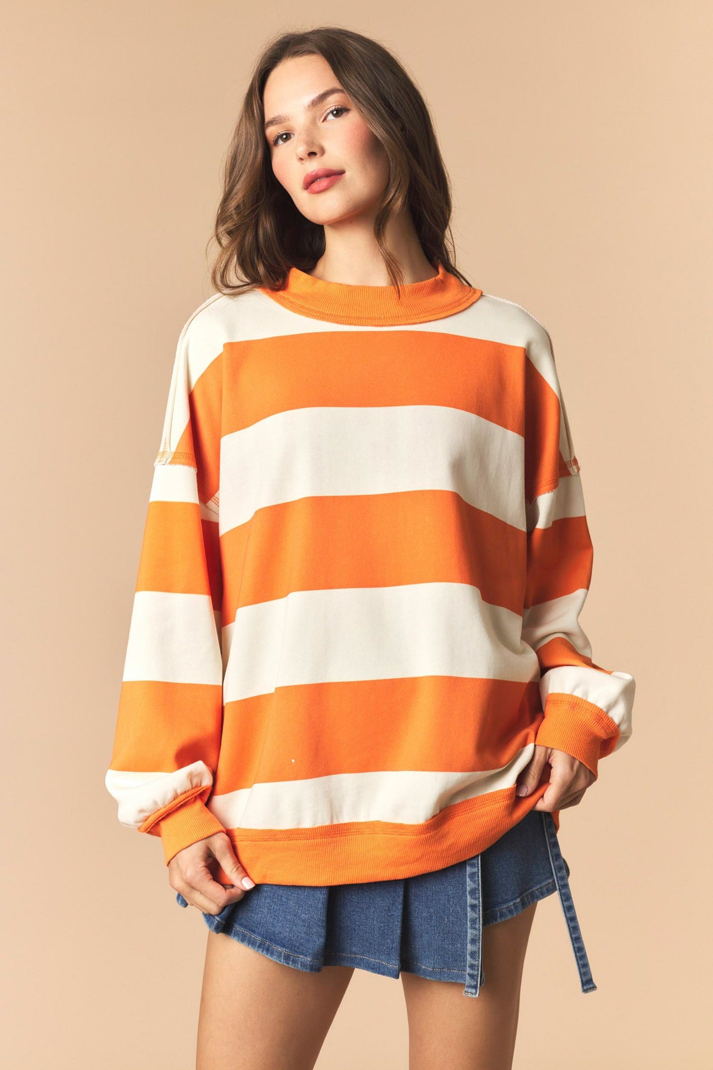 Reversible Gameday Sweatshirt - ORANGE