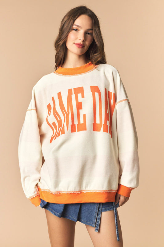 Reversible Gameday Sweatshirt - ORANGE