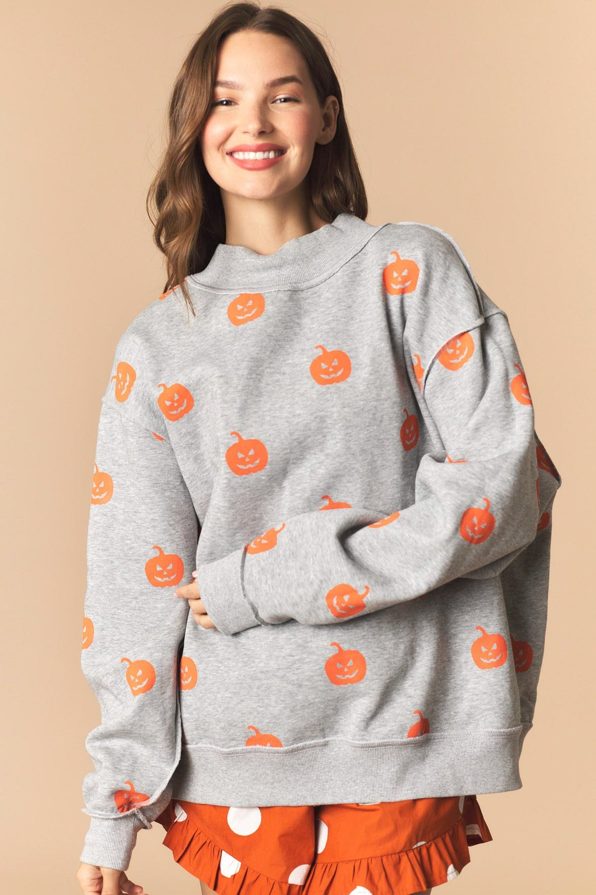 Reversible Halloween Fleece Mock Neck