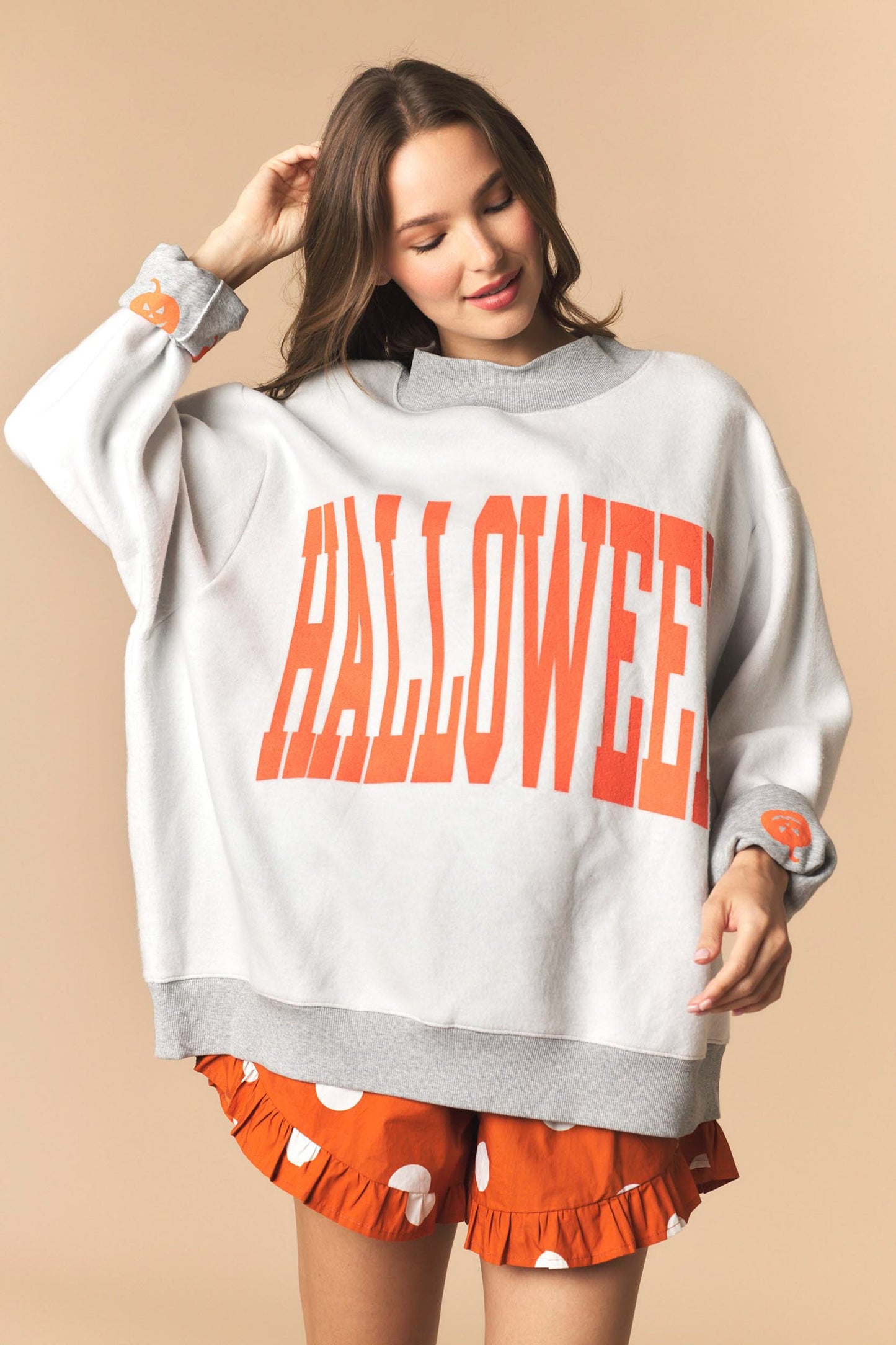 Reversible Halloween Fleece Mock Neck