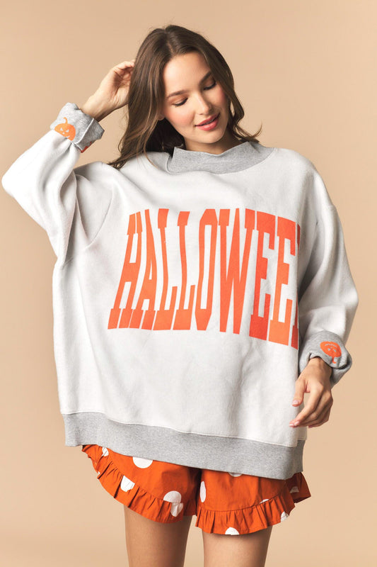 Reversible Halloween Fleece Mock Neck