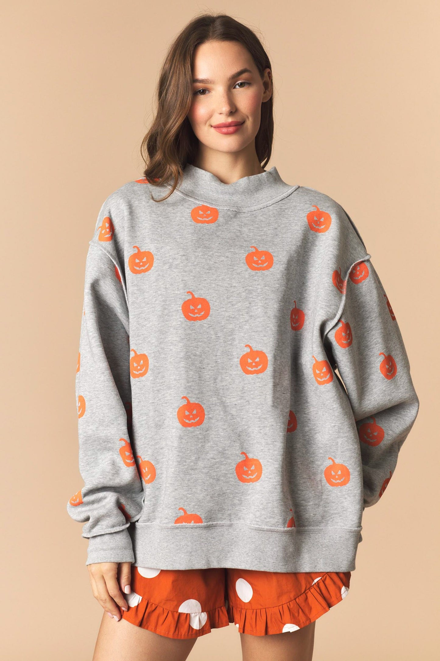 Reversible Halloween Fleece Mock Neck