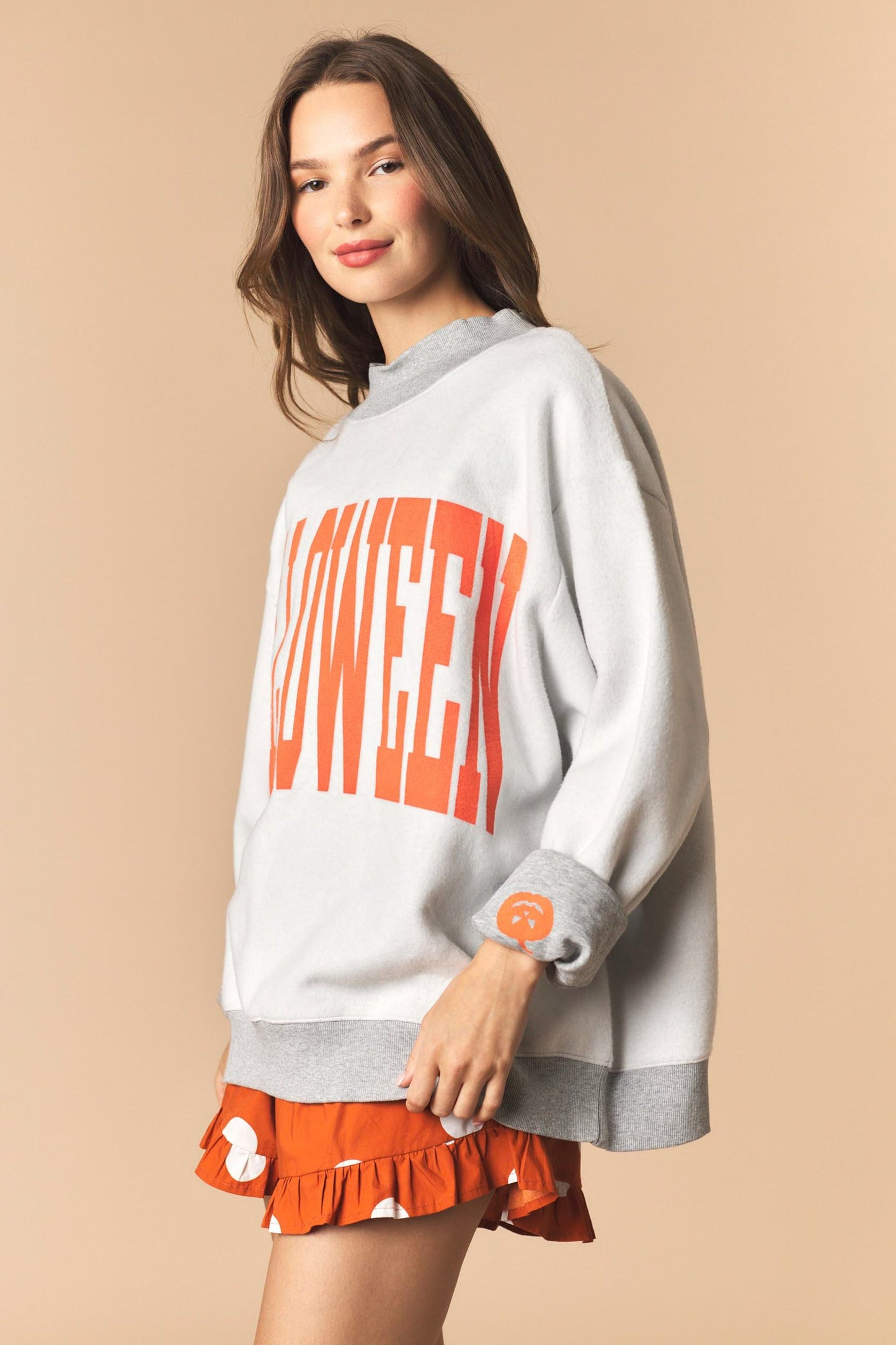 Reversible Halloween Fleece Mock Neck