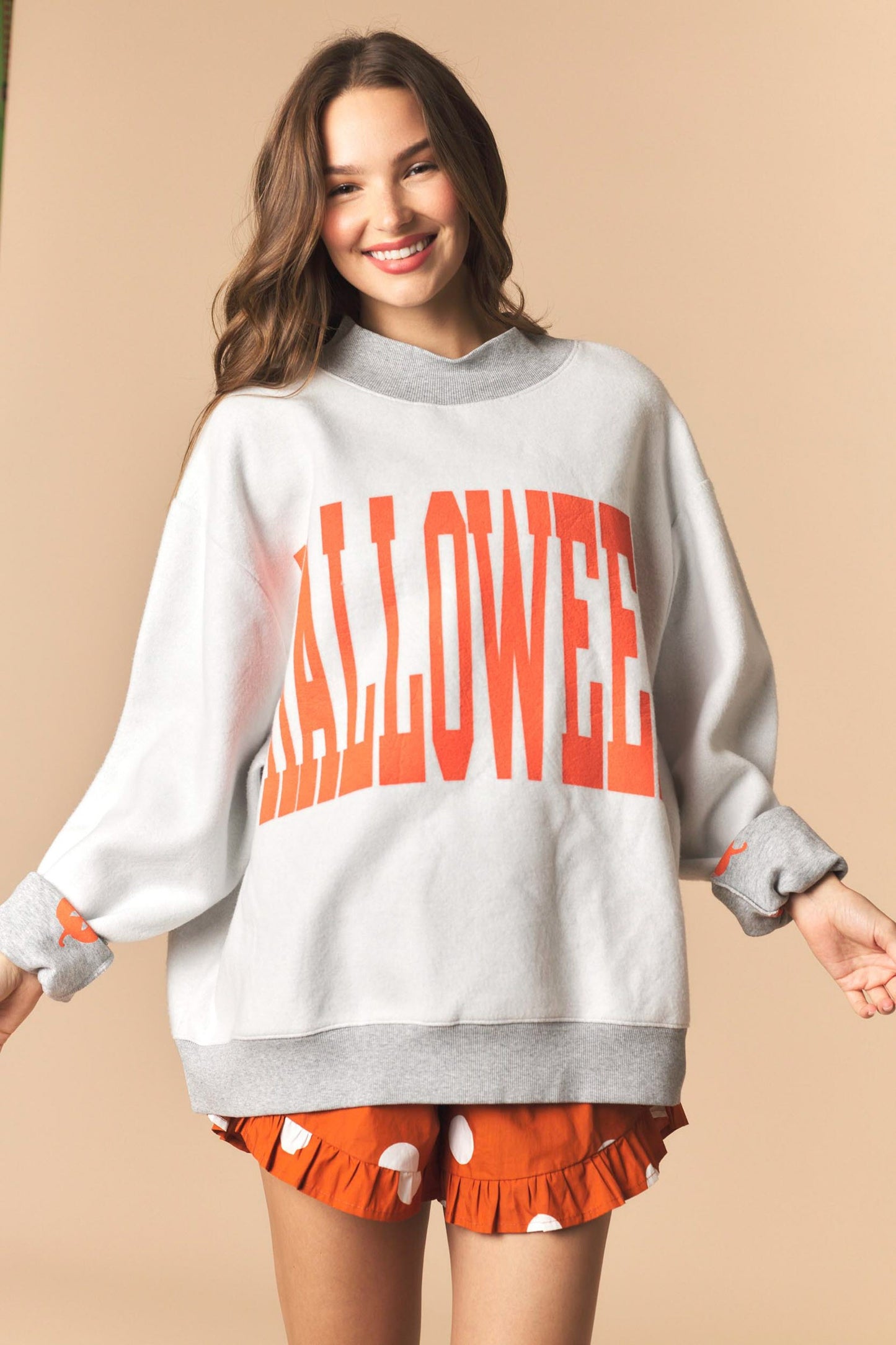 Reversible Halloween Fleece Mock Neck