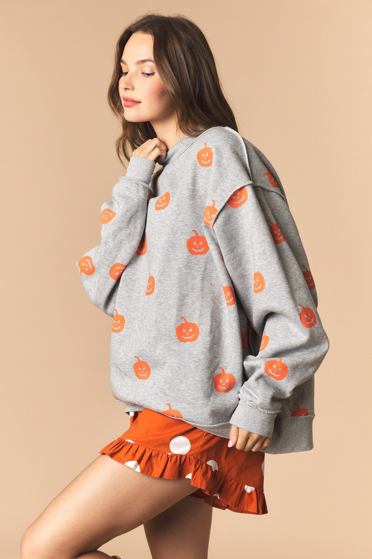 Reversible Halloween Fleece Mock Neck