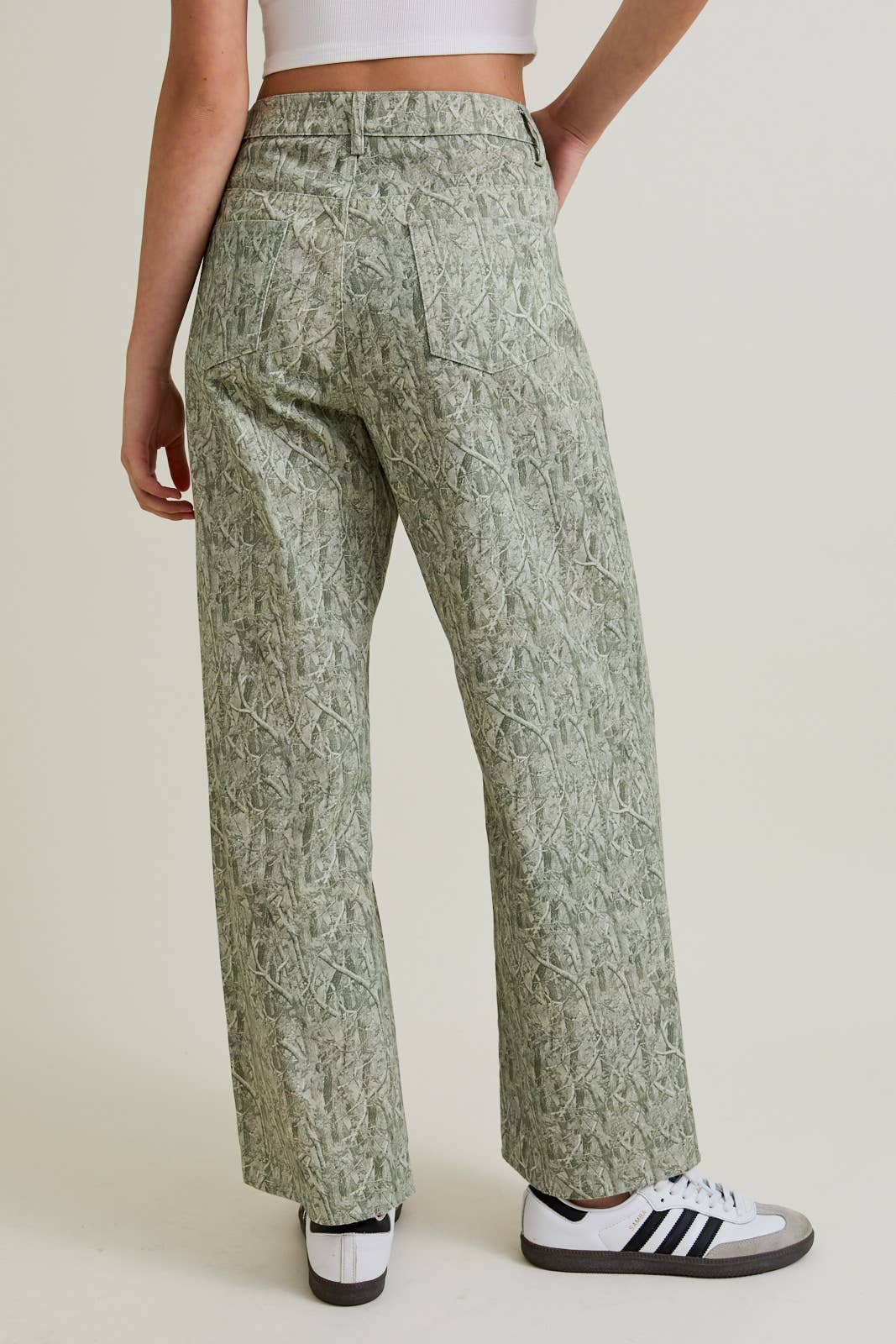 Sage Camo Wide Leg Pants