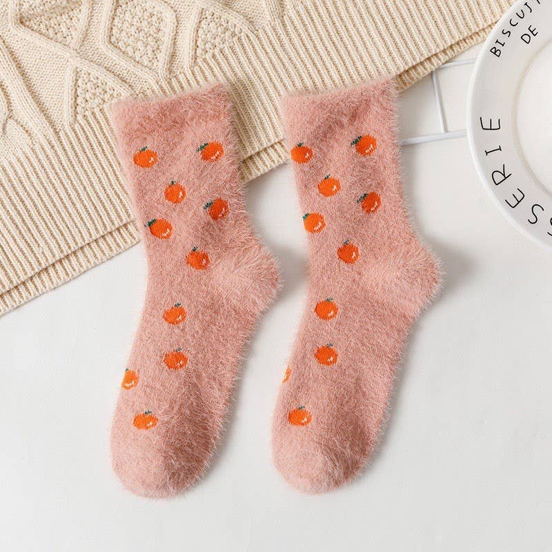 Fruit Fleece Fuzzy Socks