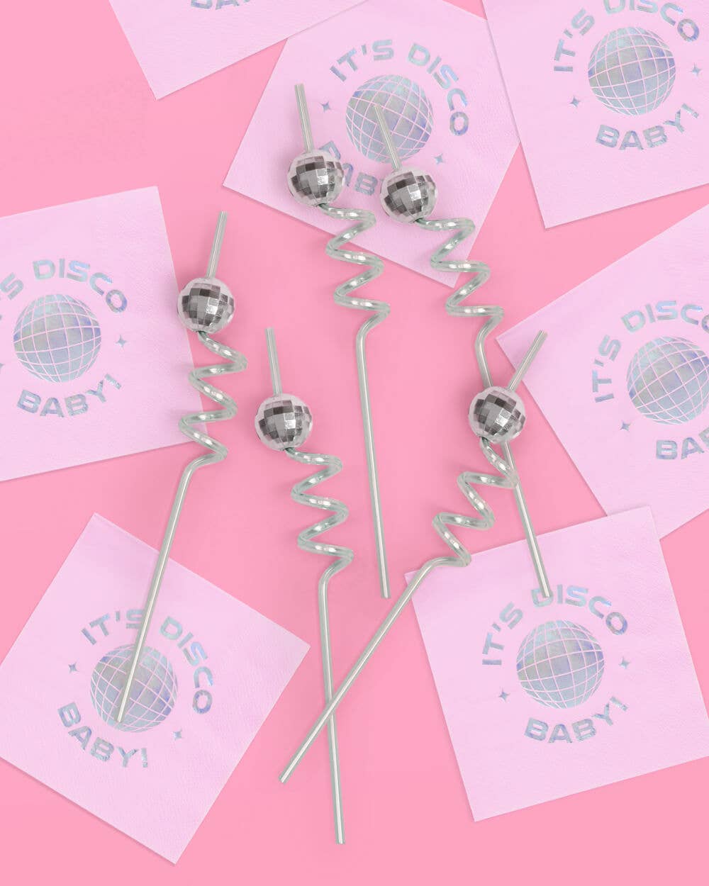 Turquoise Disco Straws