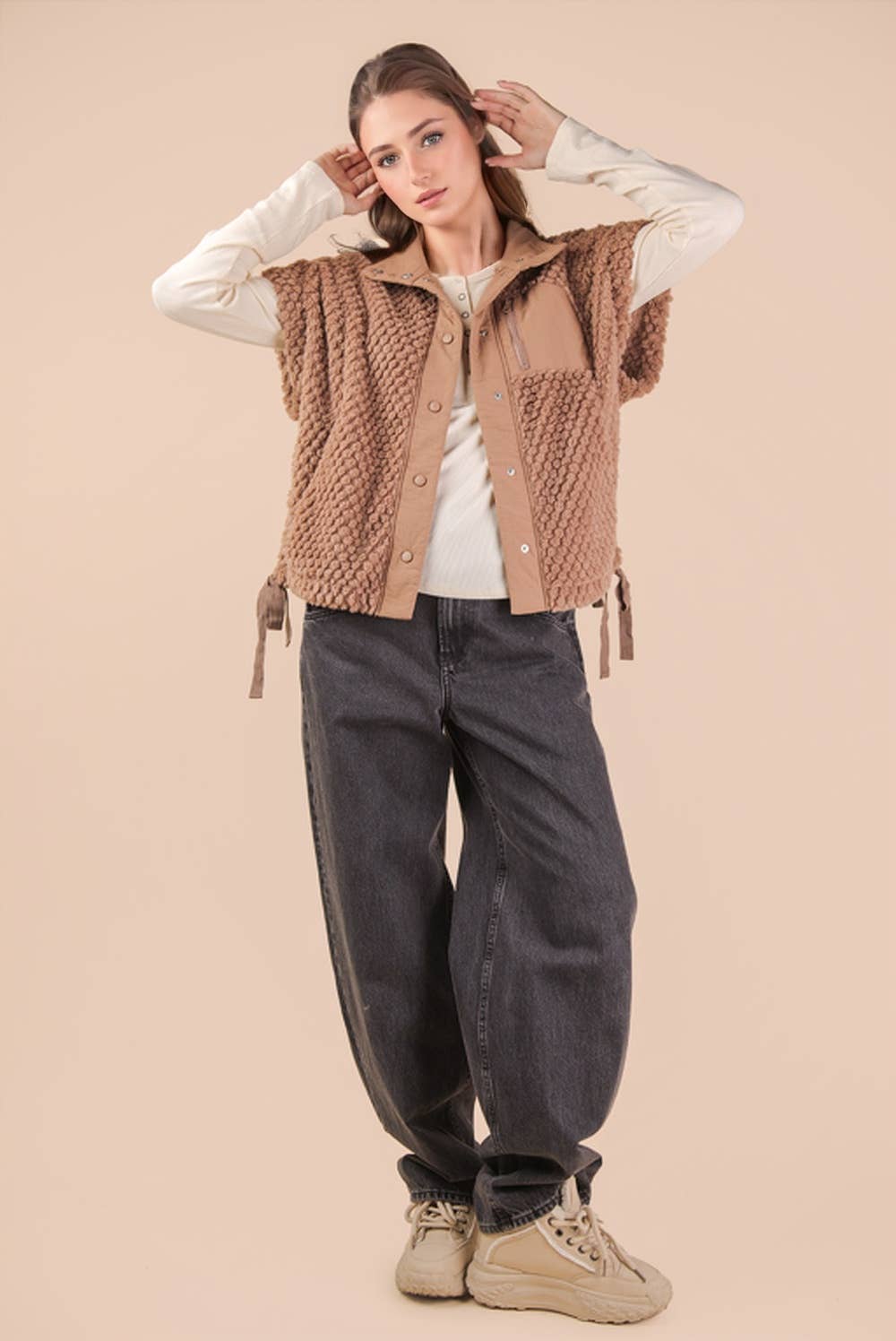Mocha Textured Vest