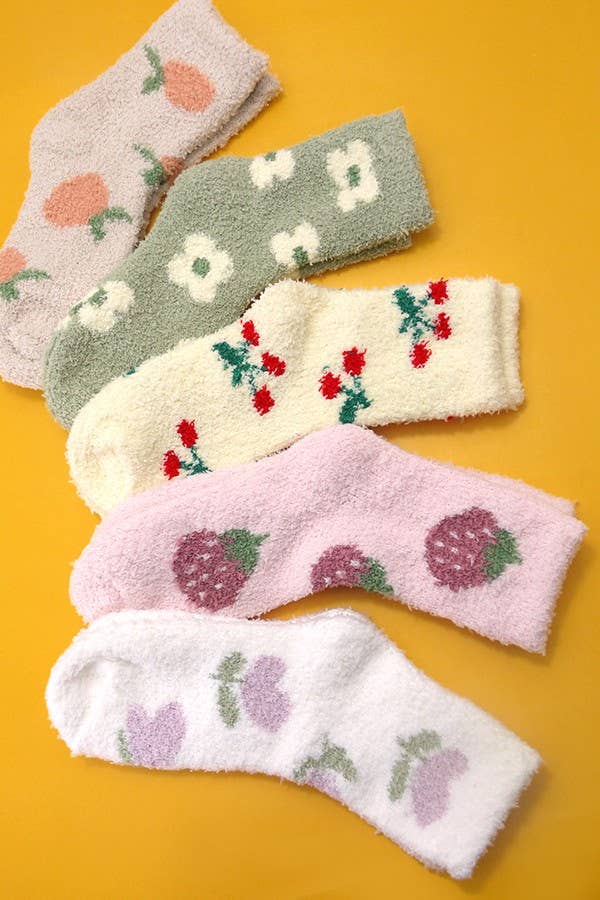 Fruit Fuzzy Socks