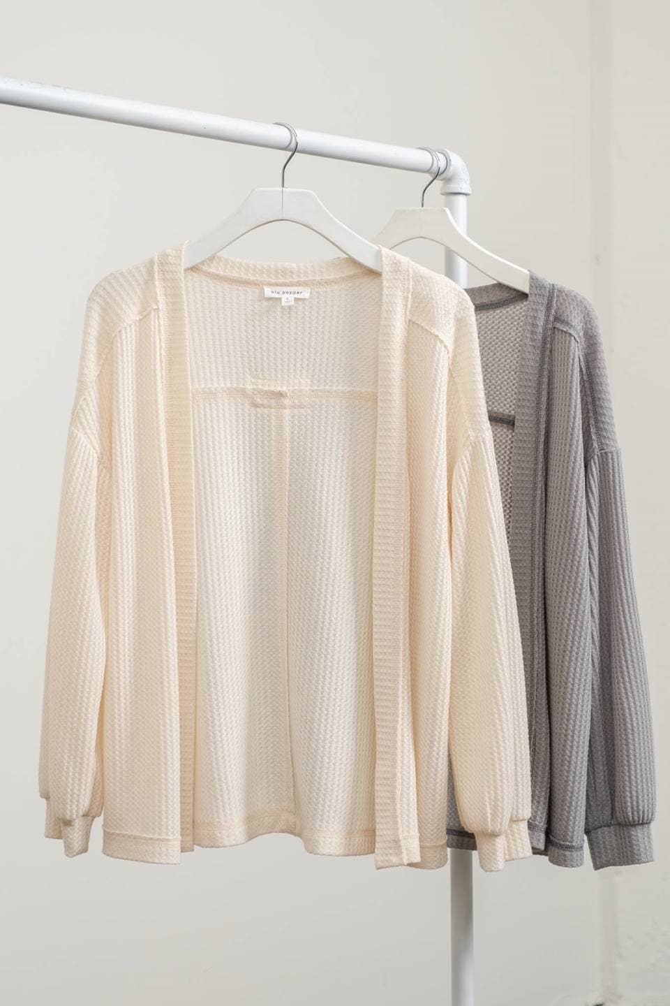 Ribbed Cream Cardigan