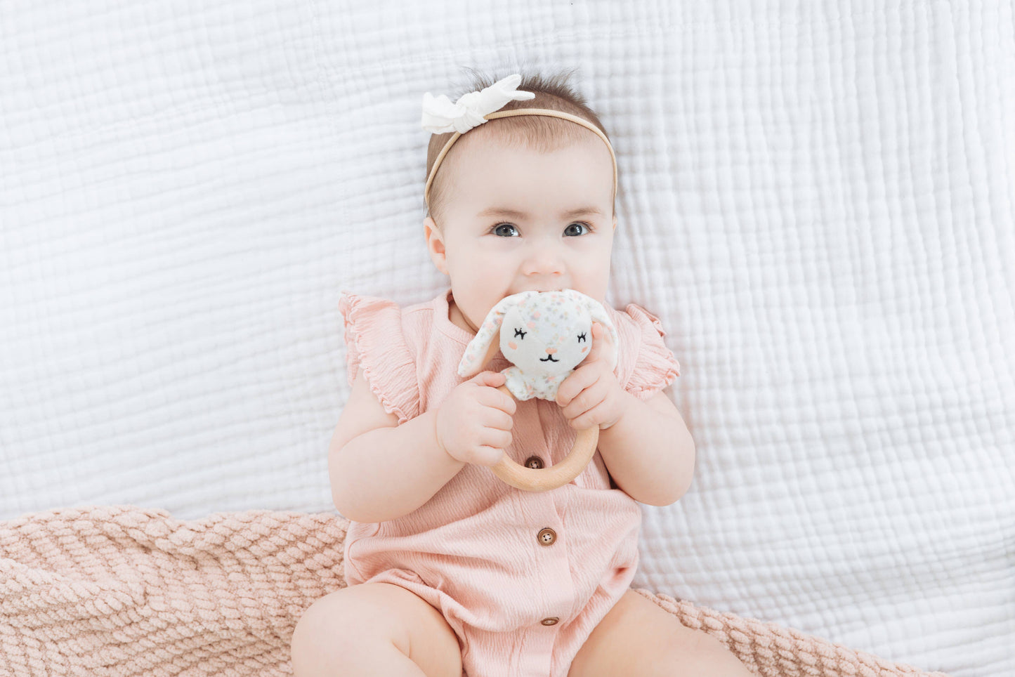 Floral Bunny Baby Teether
