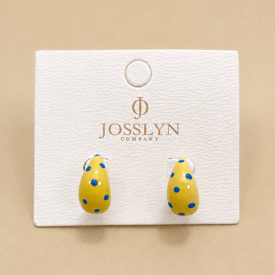 Yellow Polka Dot Earrings