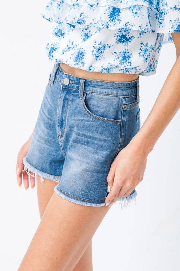 Light Wash Denim Shorts