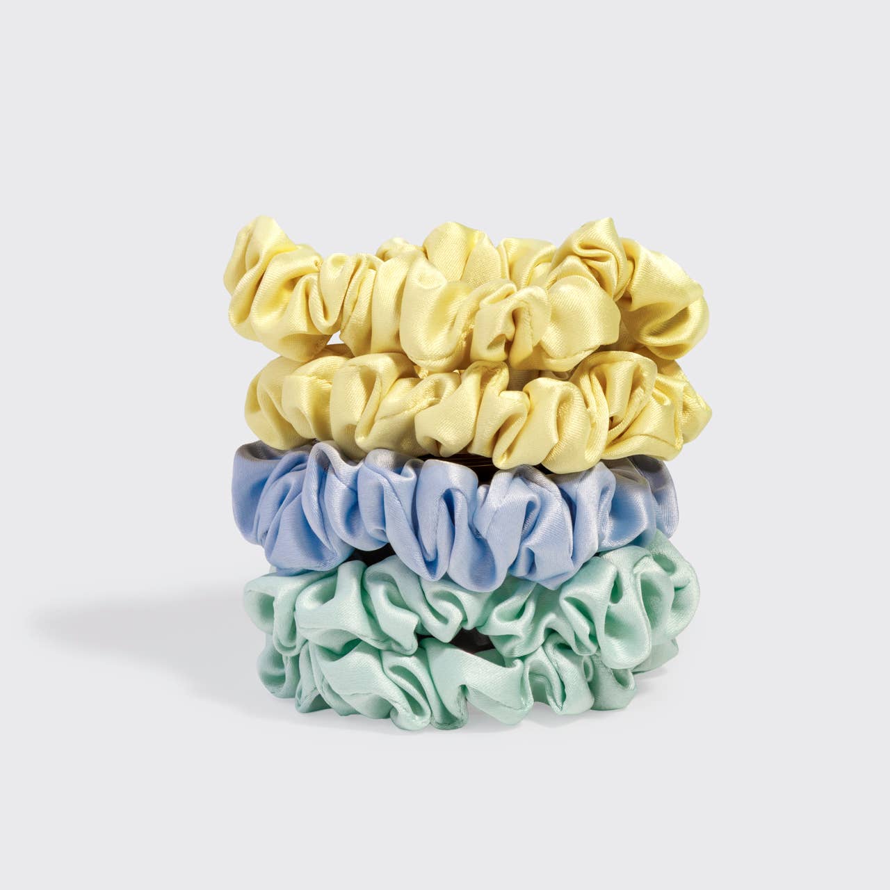 Coastal Ruched Satin Scrunchies 5pc Set