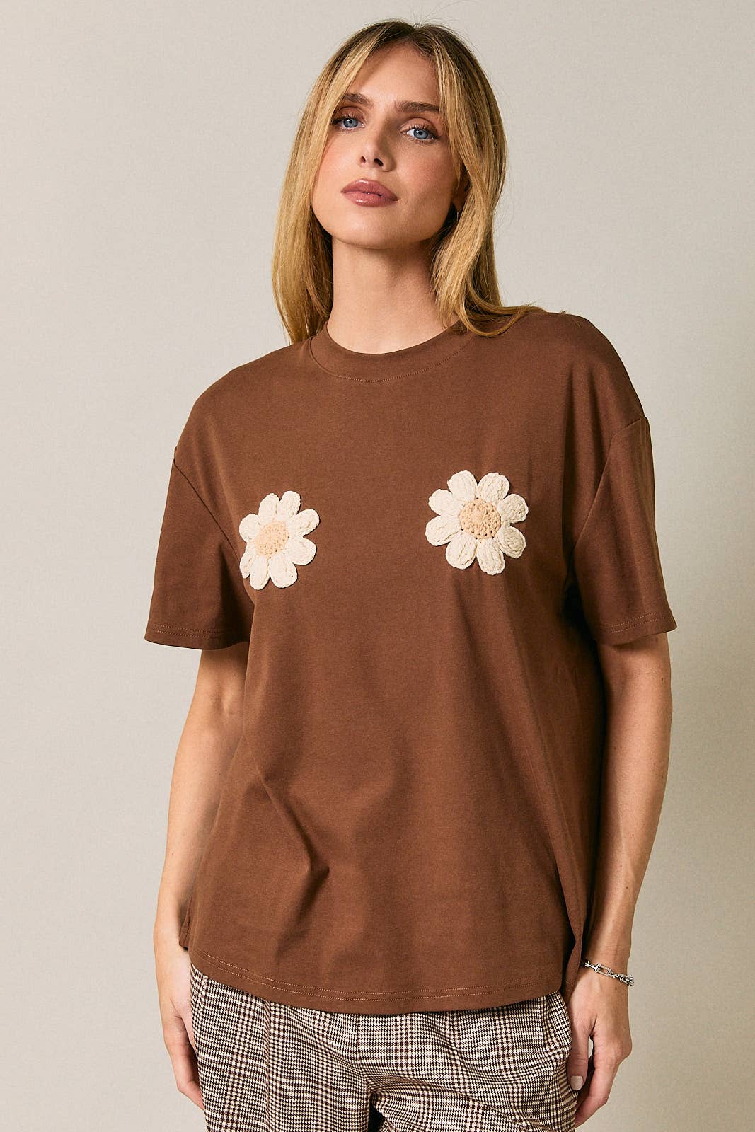 Crochet Flower Patch Top