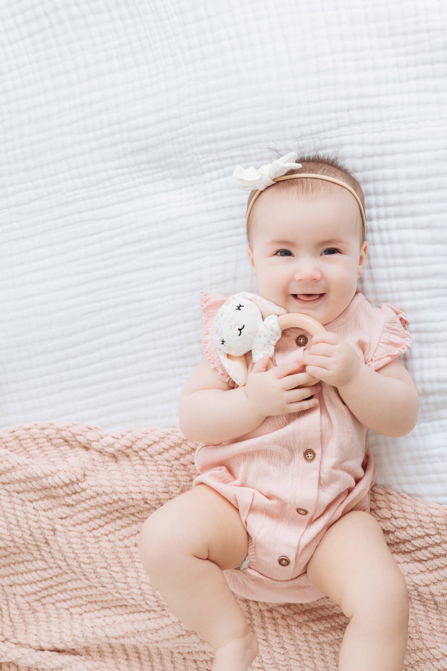 Floral Bunny Baby Teether