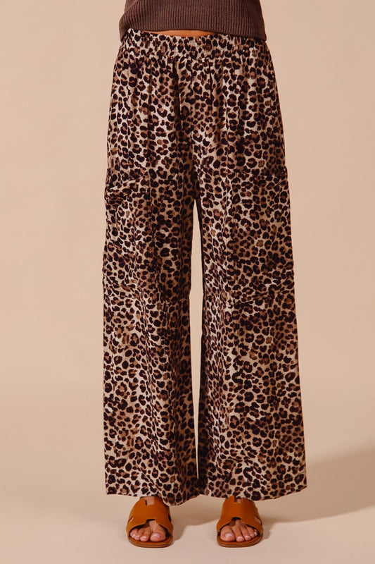 Leopard Wide Leg Pants