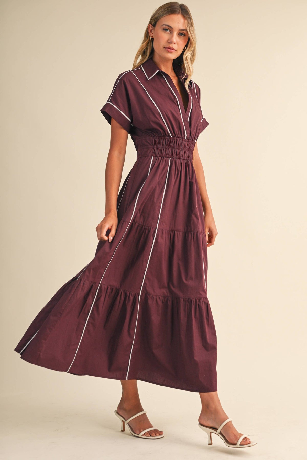 Deep Wine Maxi Dressi