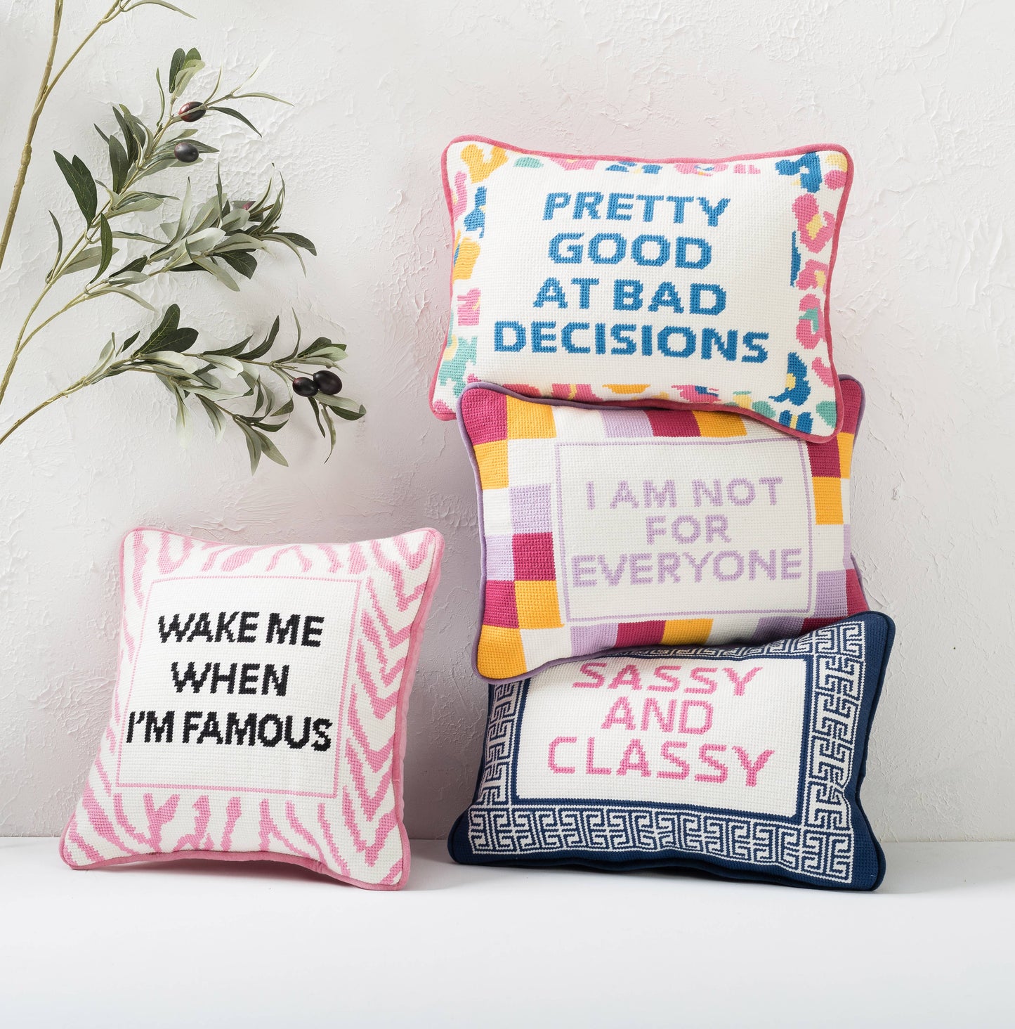 Pretty Good Embroidered Pillow
