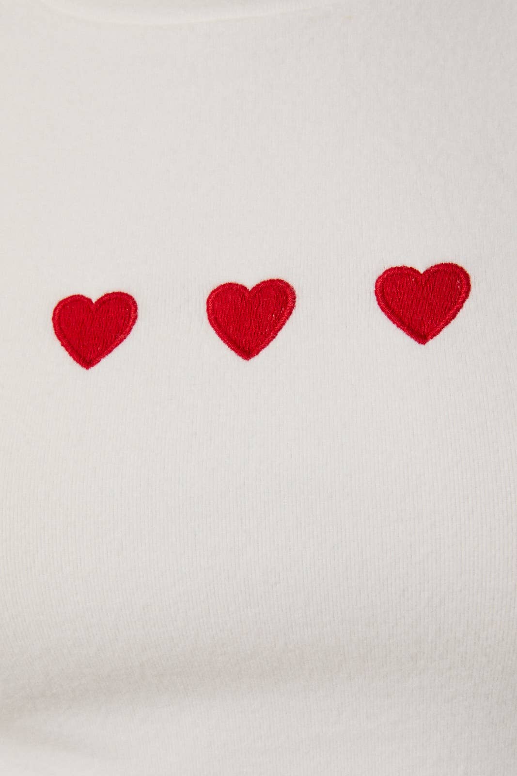 Heart Embroidered Knit Top