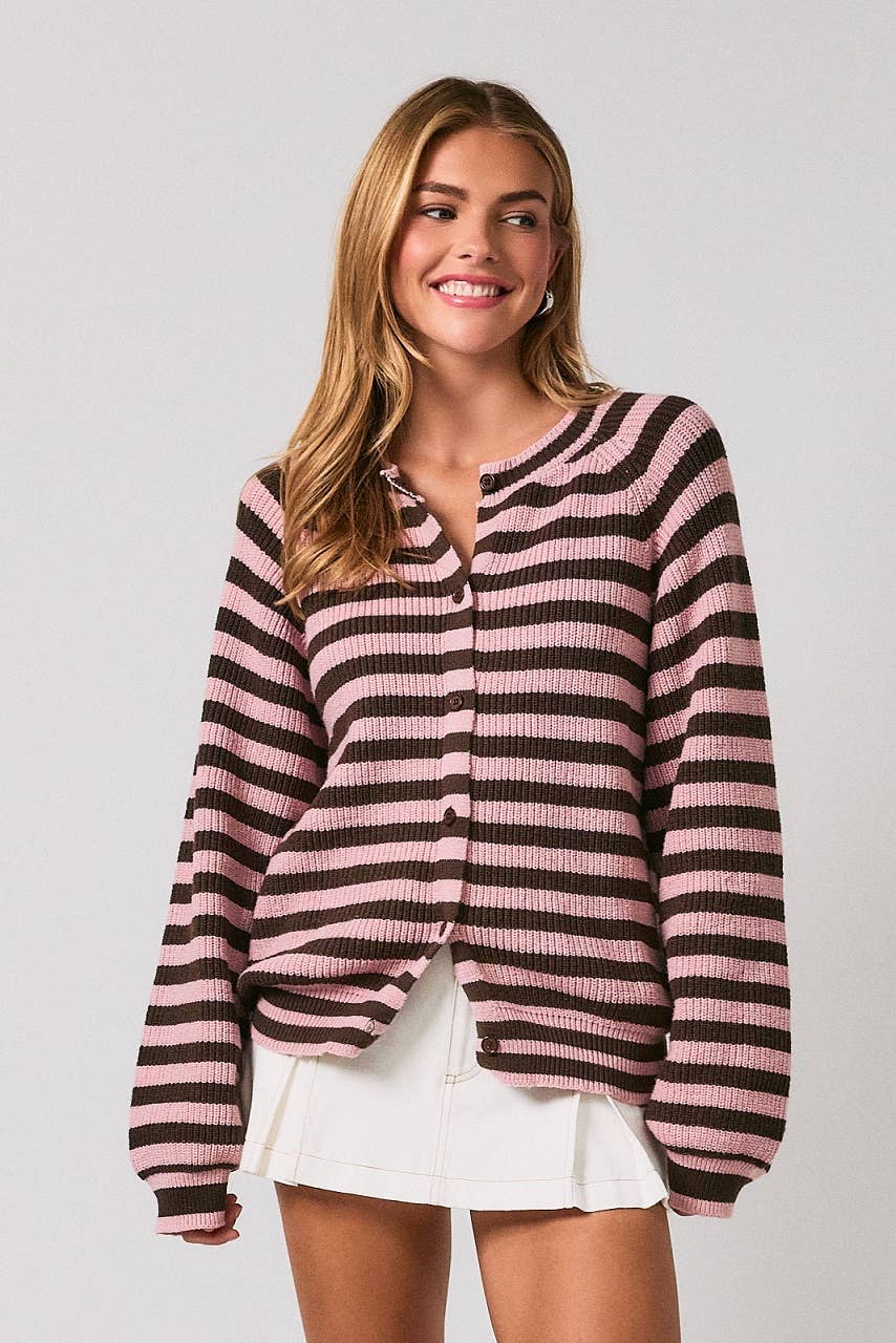 Candy Stripe Sweater Cardigan