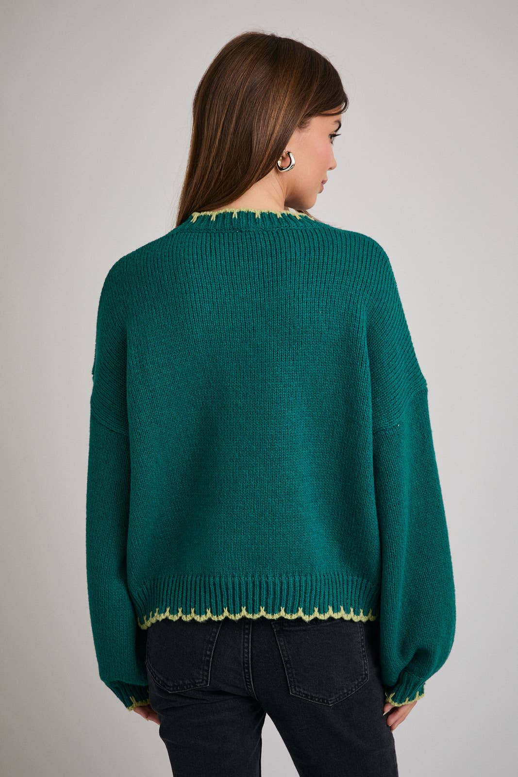 Christmas Tree Embroidered Sweater