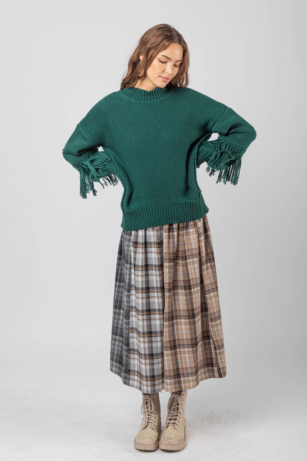 Fringe Sleeve Cozy Sweater