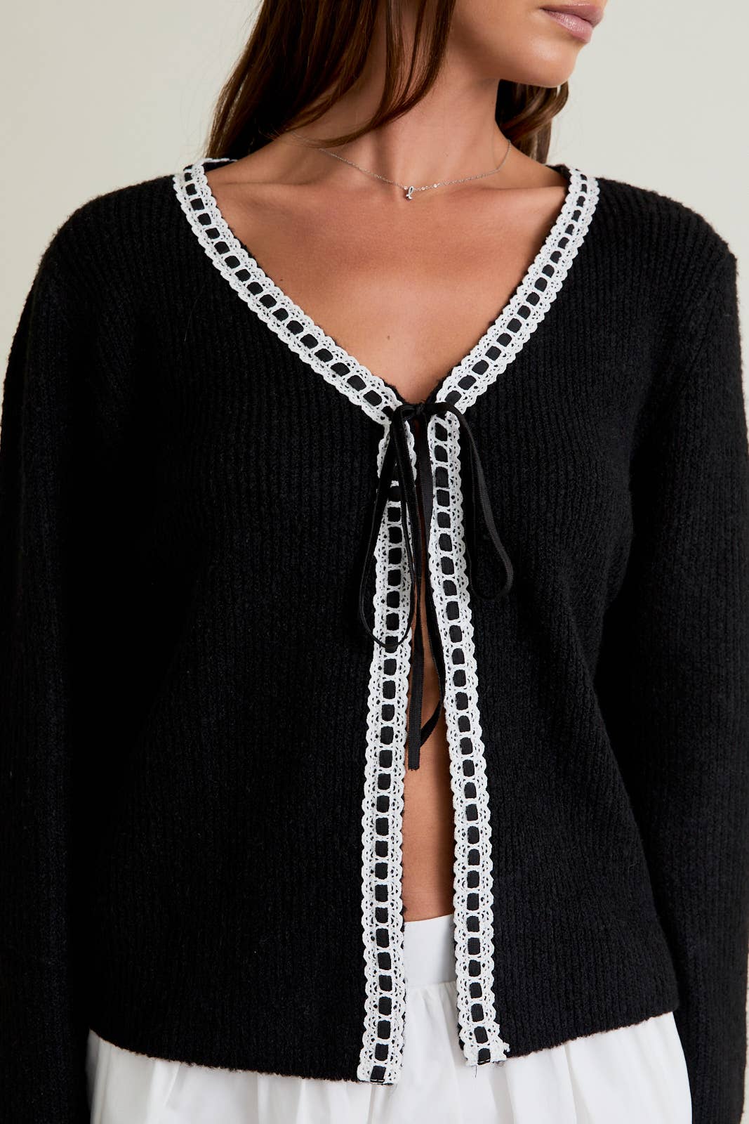 Black & White Babydoll Cardigan
