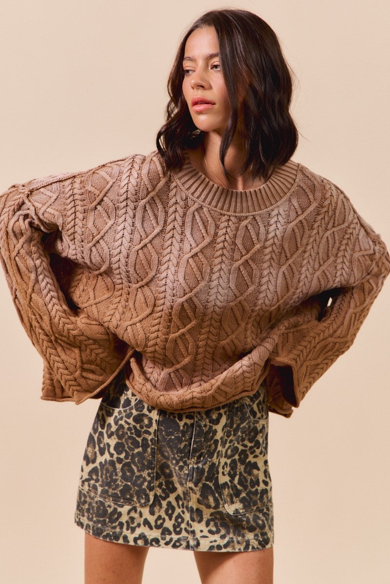 Harvest Moon Cable Knit Top
