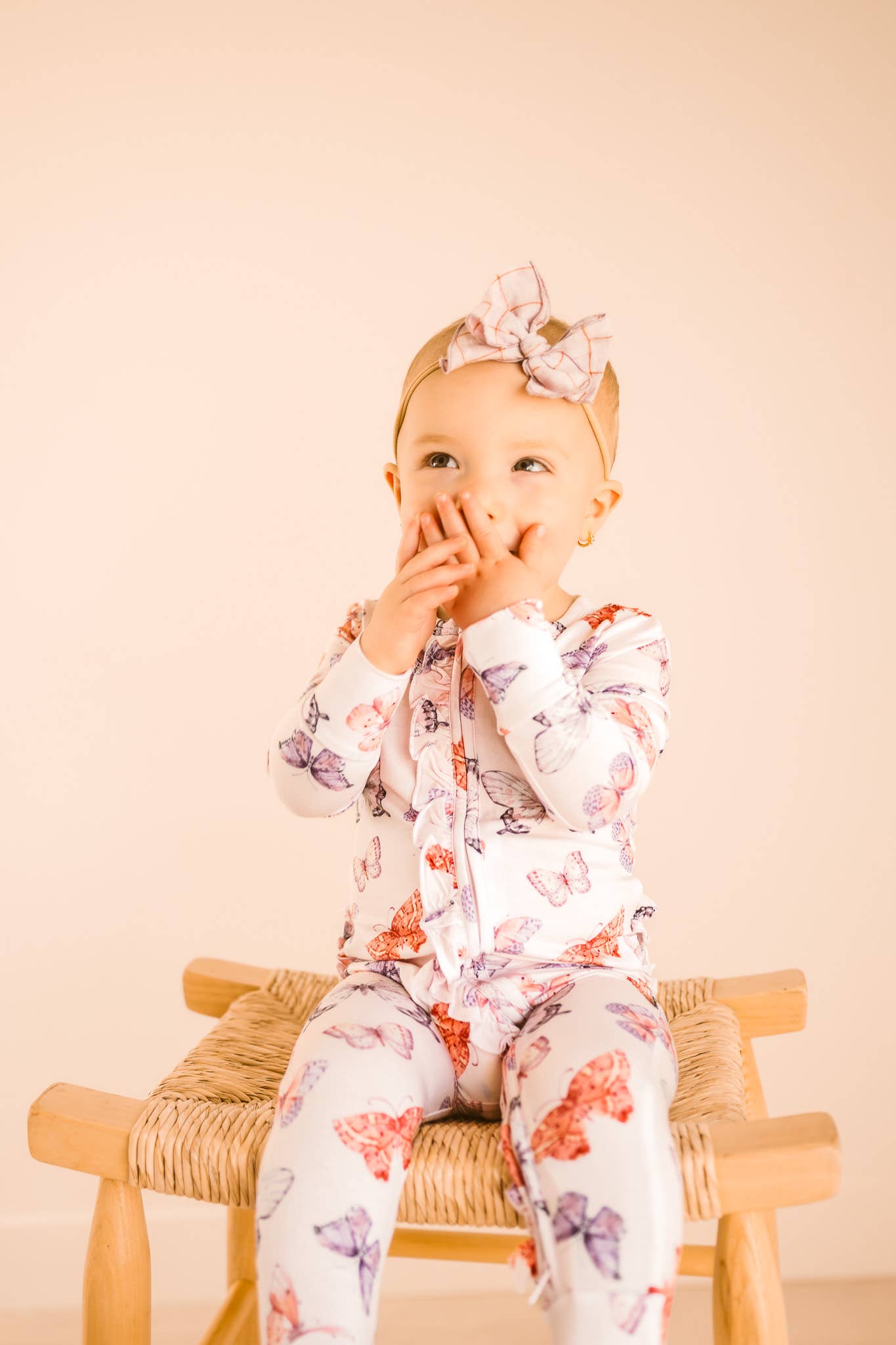 Whimsical Wings Bamboo Ruffle Onesie