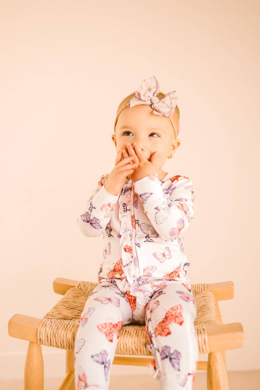 Whimsical Wings Bamboo Ruffle Onesie