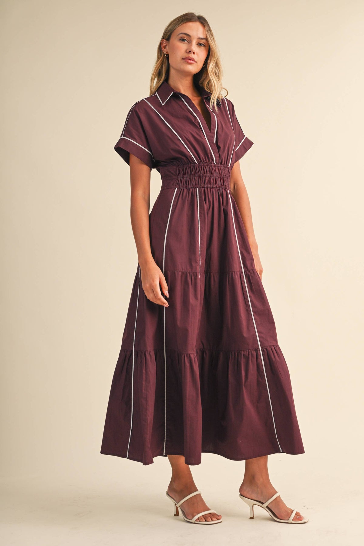 Deep Wine Maxi Dressi