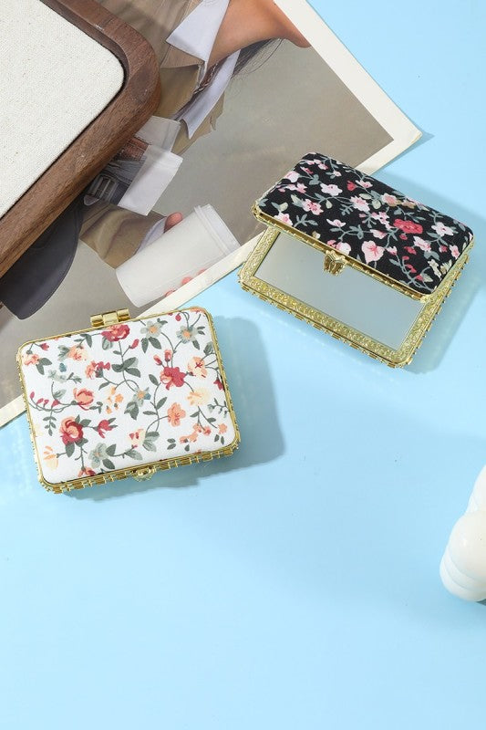 Floral Folding Mini Mirror