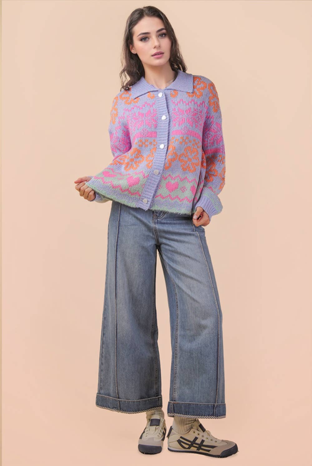 Cozy Knitted Heart Sweater