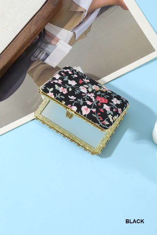 Floral Folding Mini Mirror