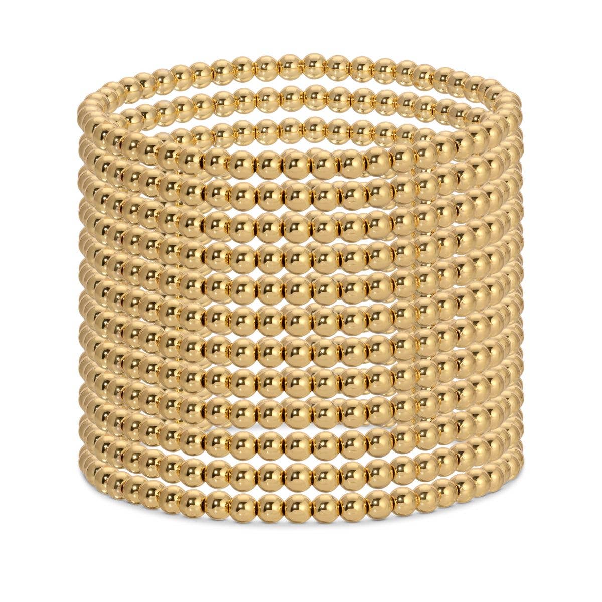 Gold Bead Stretch Bracelet