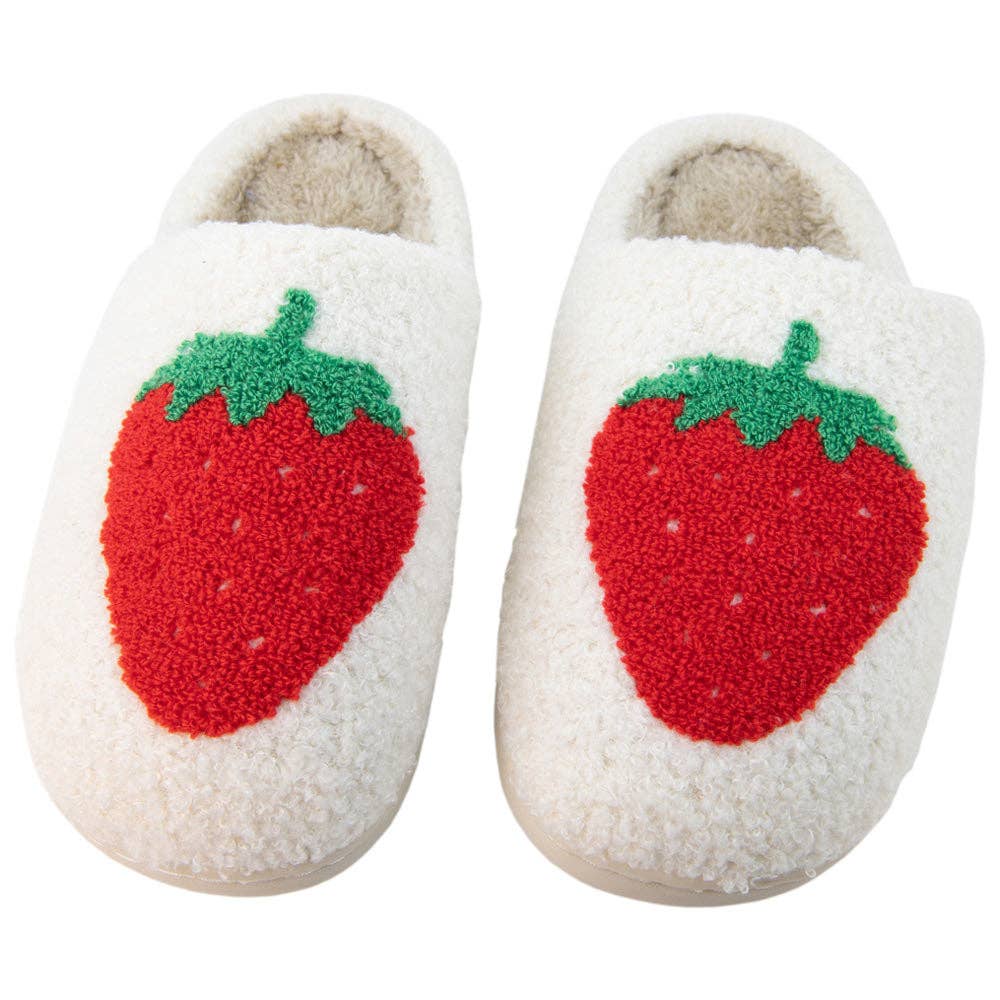 Large Strawberry Slippers