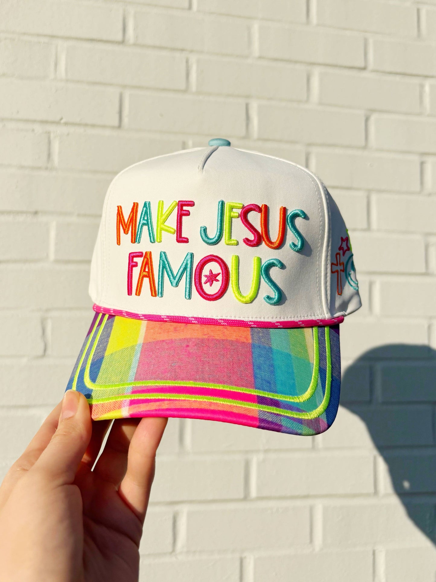 Make Jesus Famous Plaid Hat
