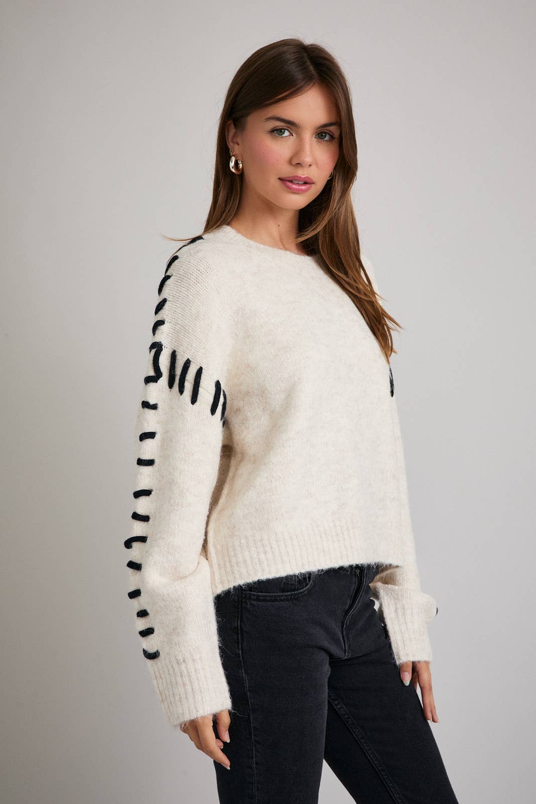 Open Stitch Sweater Top