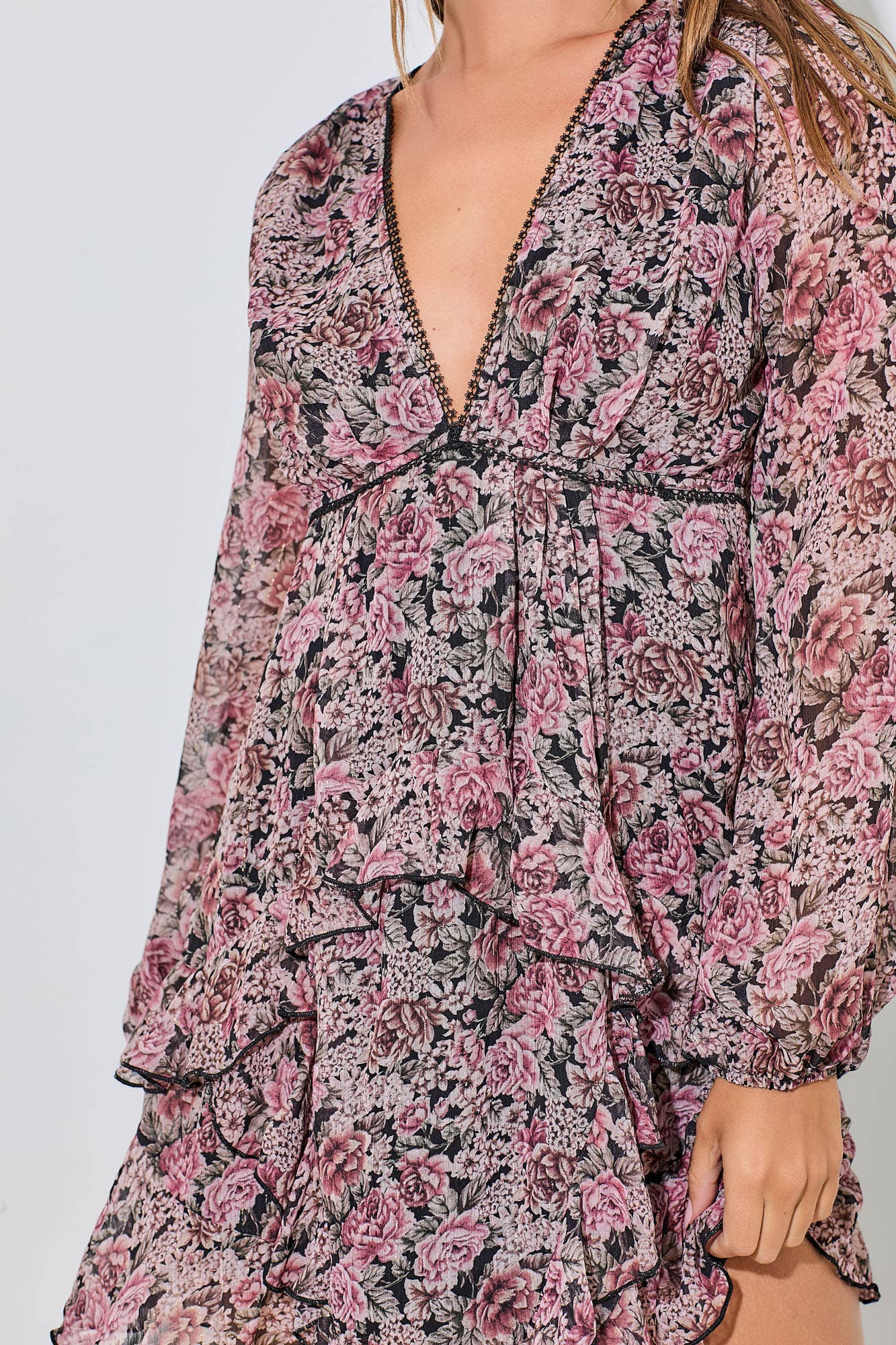 Midnight Floral Mini Dress