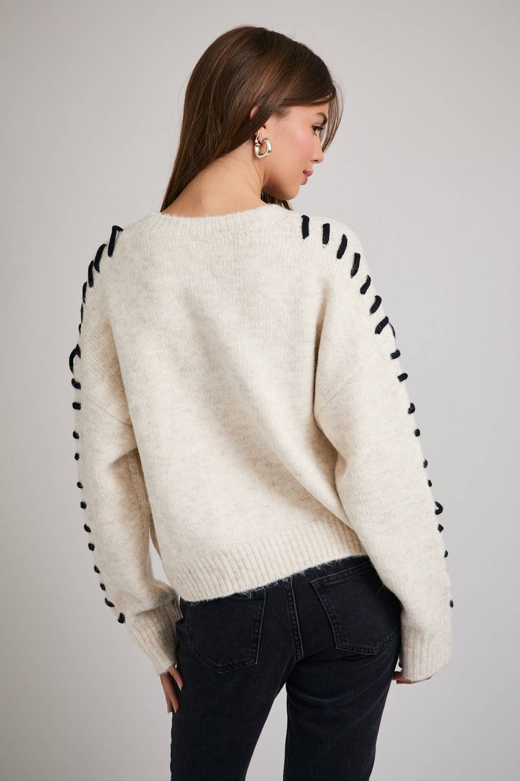 Open Stitch Sweater Top
