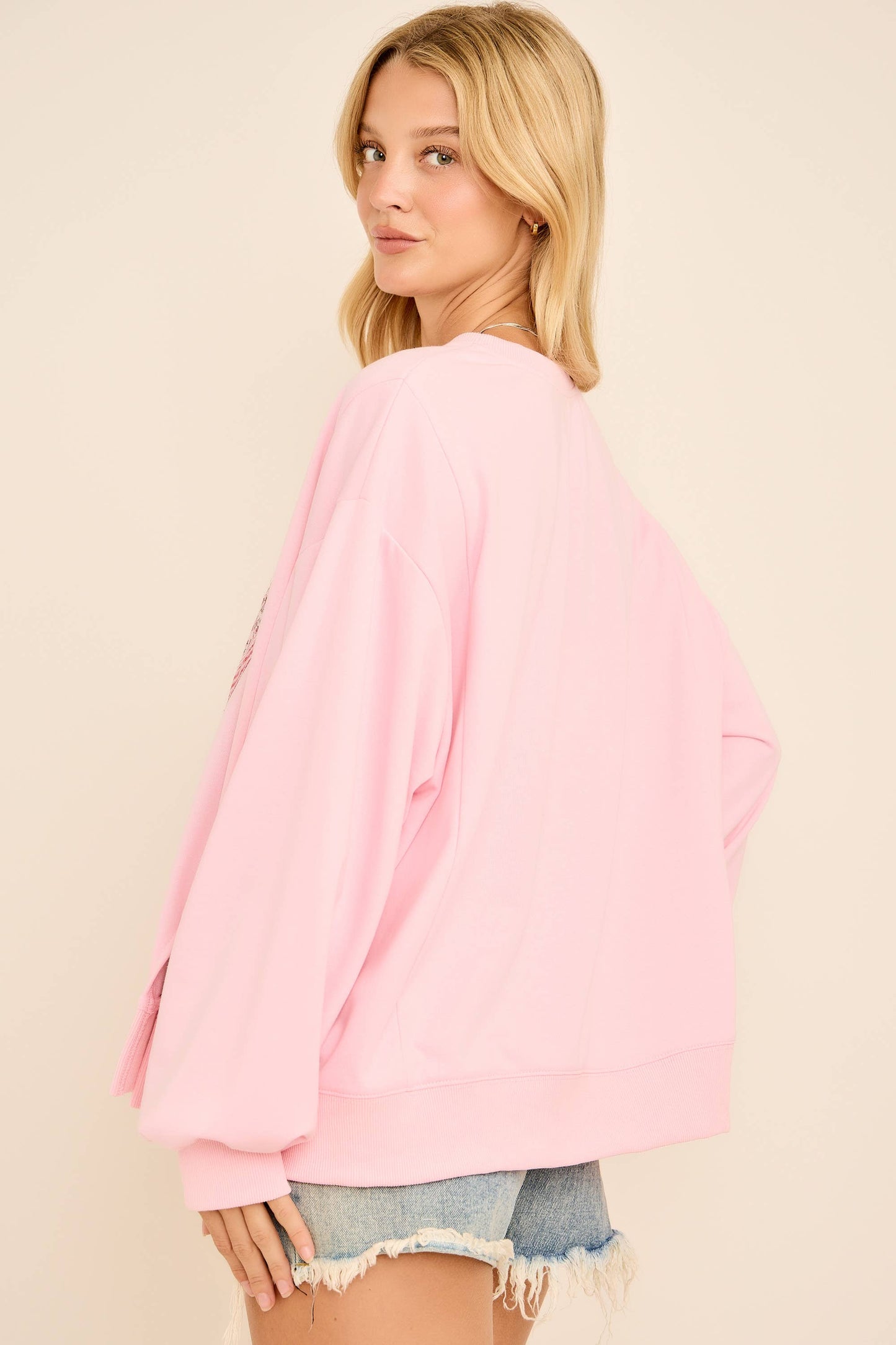 Lover Patchwork Long Sleeve Top