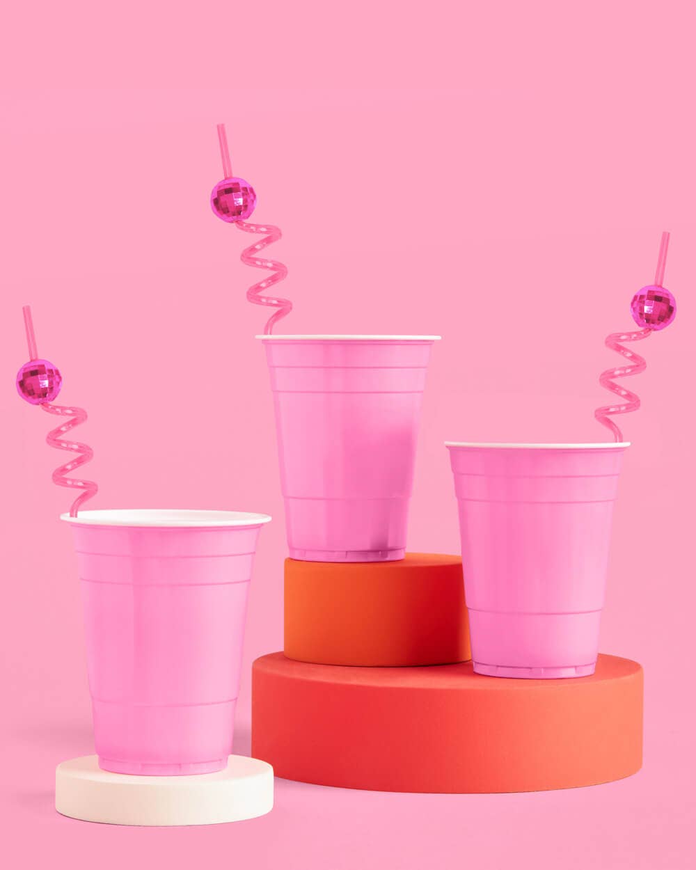 Pink Disco Straws