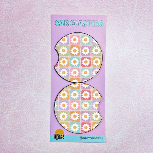 Car Coasters - Colorful Squares