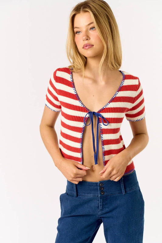 Sailor Stripes Cardigan Top