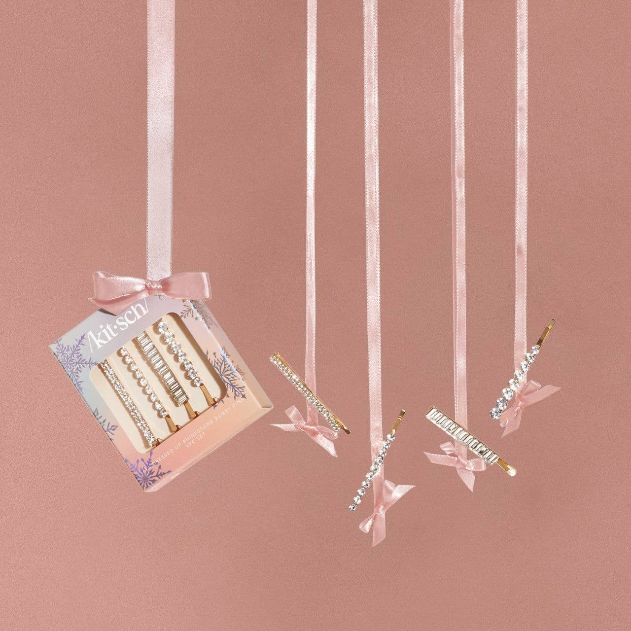 Rhinestone Bobby Pins 4pc Set
