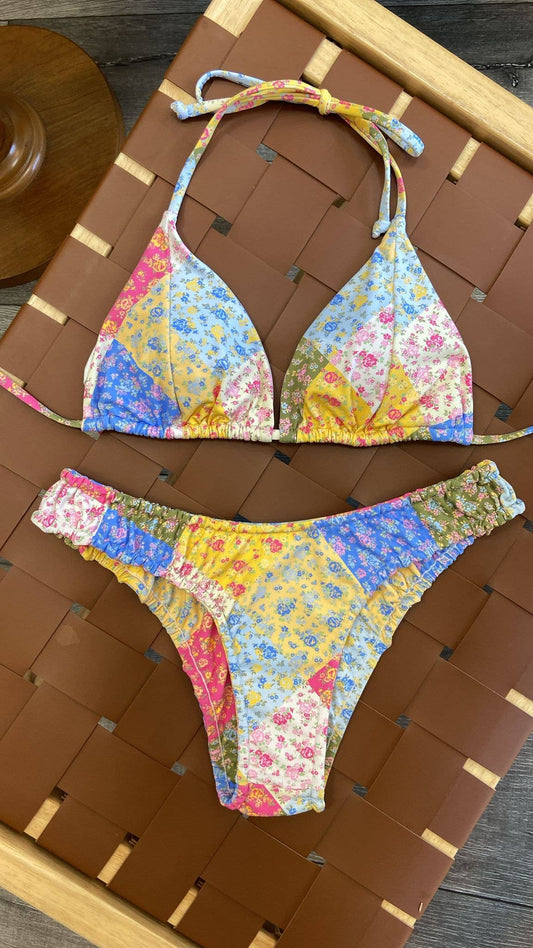 Summer Patchwork Bikini Set